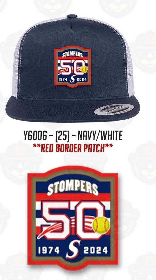Trucker Hat (Blue/White) With Patch